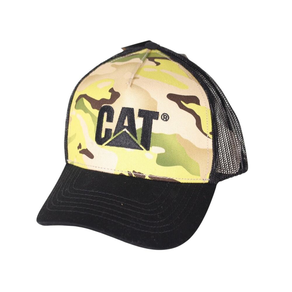 Caterpillar Men's Trucker Hat with Mesh Back - One Size - Camo Wren - NWT